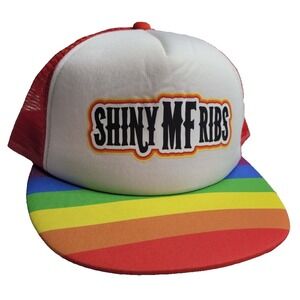 Shiny MF Ribs Rainbow Trucker Hat Mesh Snapback ShinyRibs Austin